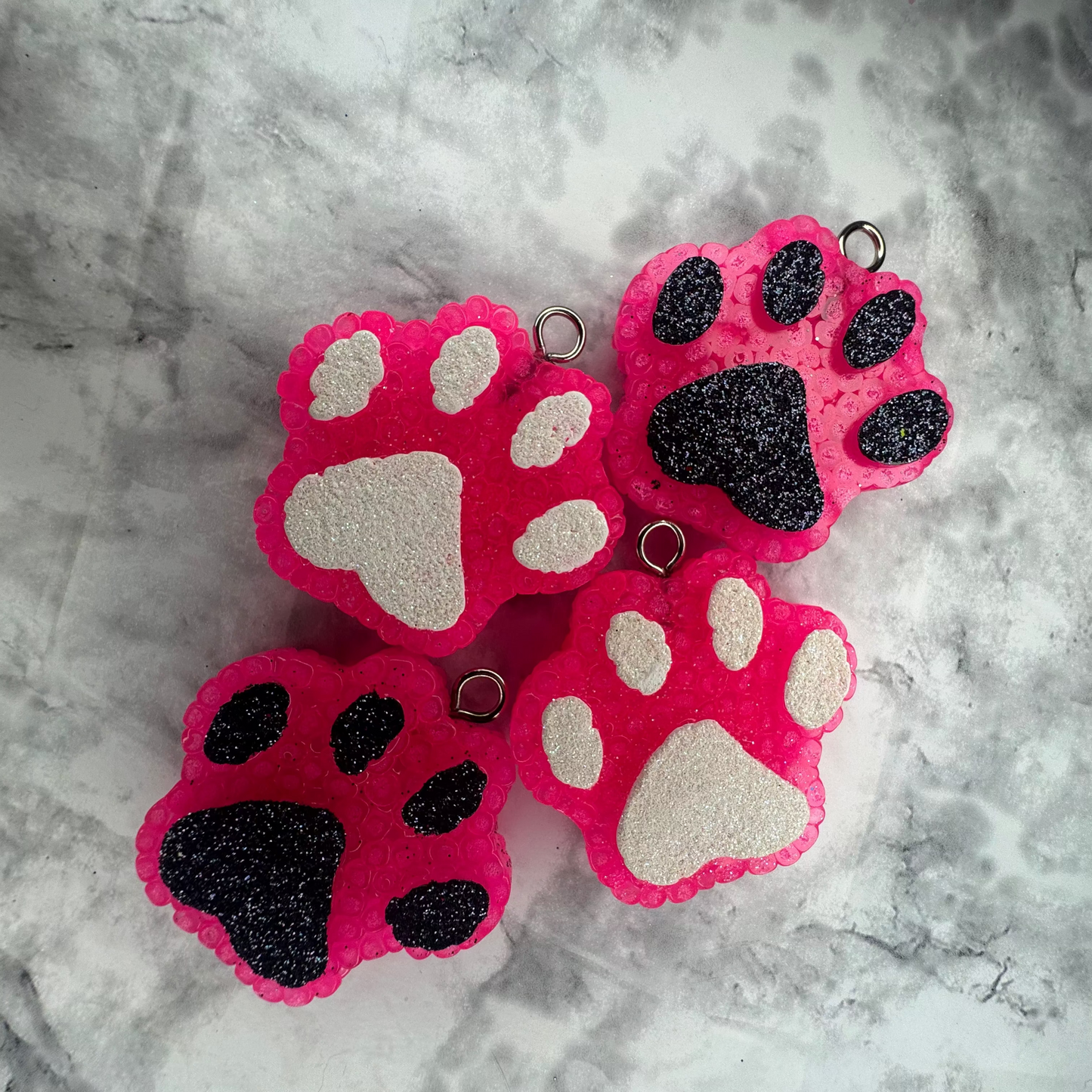 Paw Print Vent Clips (black, set of 3)