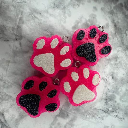 Paw Print Vent Clips (black, set of 3)