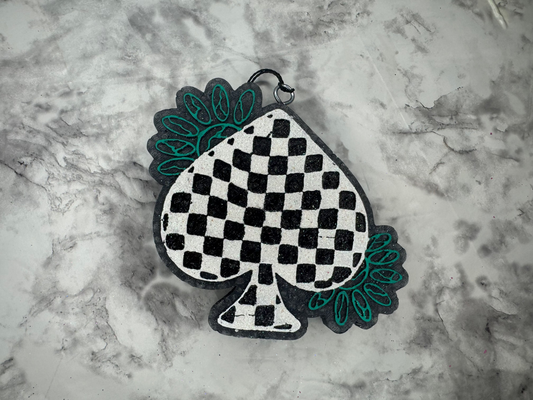 Checkered Spade w/ Turquoise
