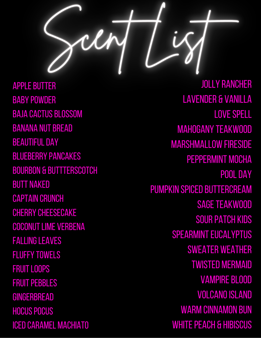 Scent List
