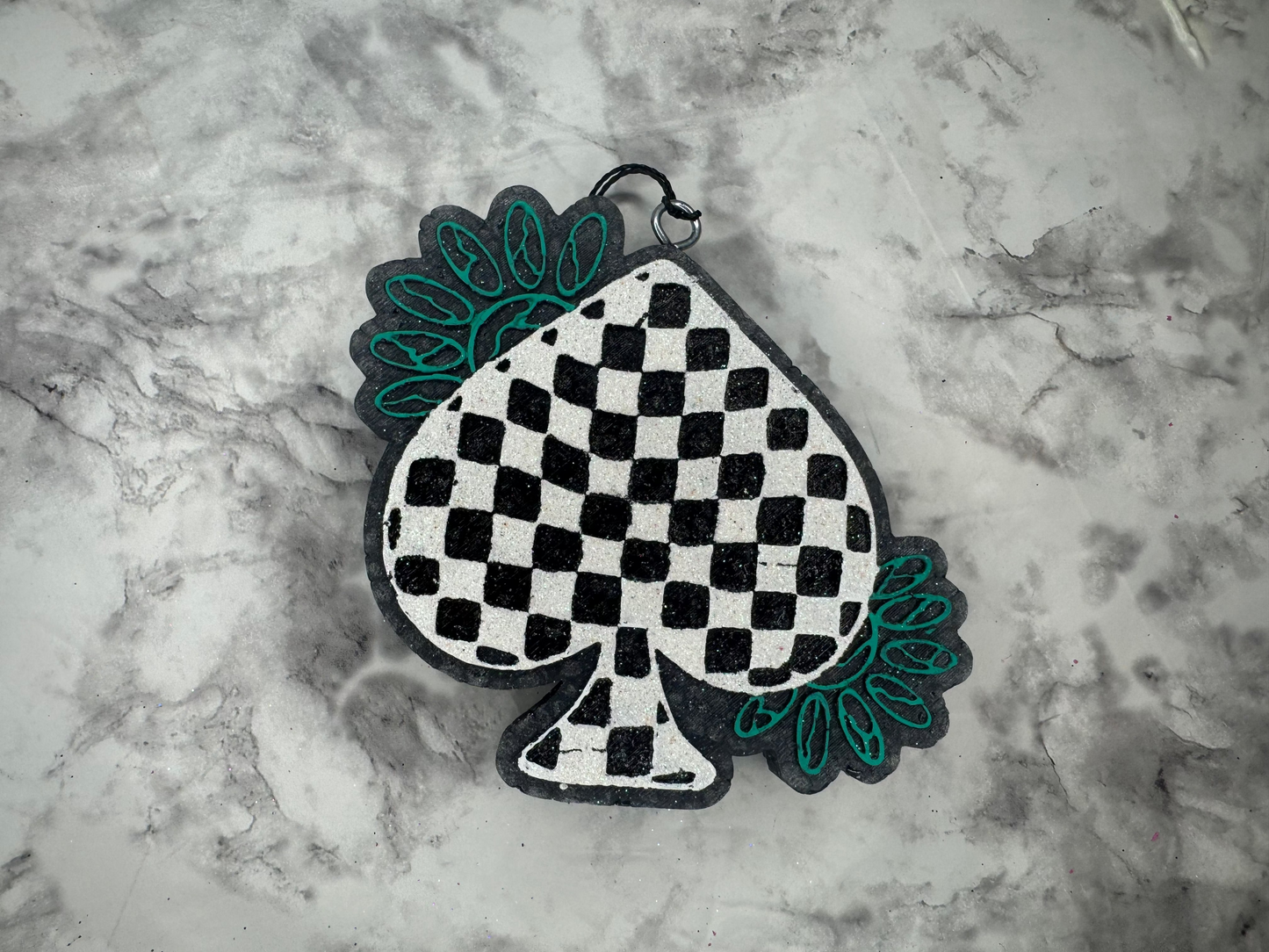 Checkered Spade w/ Turquoise